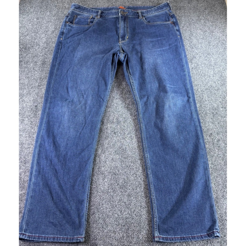Tommy Bahama Jeans Mens 41x31 Blue Cotton Blend Straight Leg Casual Denim Pants